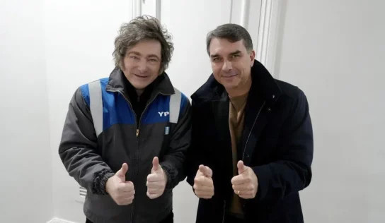 Milei respalda a Flávio Bolsonaro como candidato presidencial en Brasil durante reunión en Buenos Aires