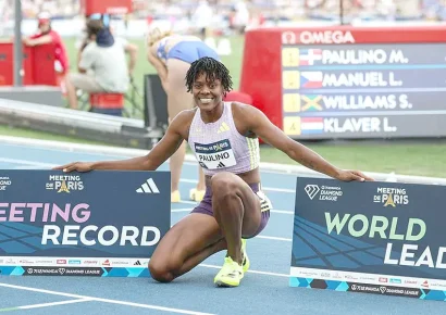 Marileidy Paulino triunfa en París con récord de la Liga Diamante y la mejor marca mundial del año