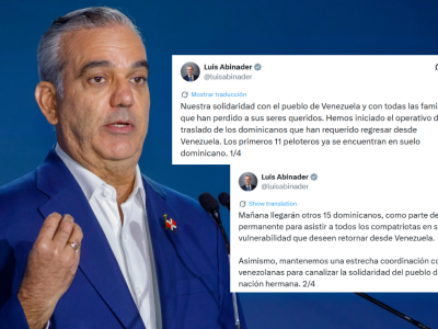 Abinader anuncia llegada de 15 dominicanos evacuados de Venezuela