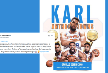 Luis Abinader felicitó a los Knicks y celebró el triunfo de Karl-Anthony Towns