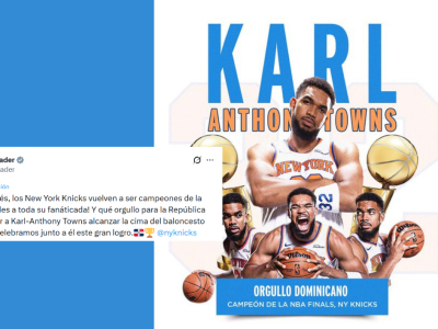 Luis Abinader felicitó a los Knicks y celebró el triunfo de Karl-Anthony Towns