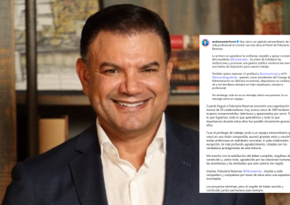 Andrés Vander Horst cierra ciclo en Fiduciaria Reservas