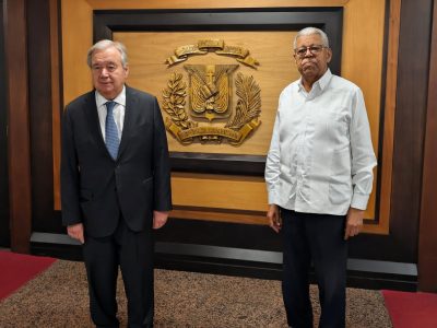 António Guterres llegó al país y agradeció apoyo dominicano a misión en Haití