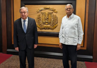 António Guterres llegó al país y agradeció apoyo dominicano a misión en Haití