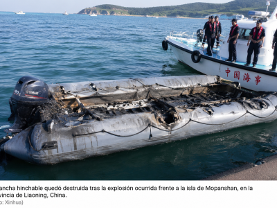 Siete personas mueren tras explosión de lancha en la costa de Liaoning, China
