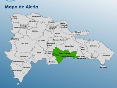 COE coloca en alerta verde al Gran Santo Domingo y San Cristóbal