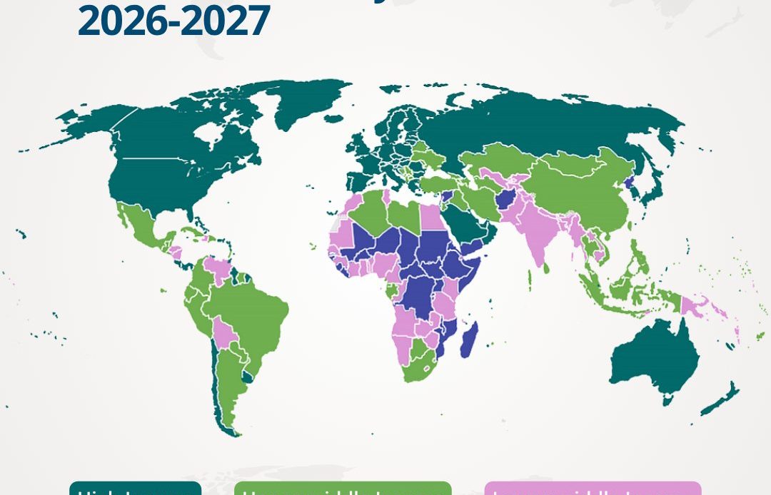 Banco Mundial publica ranking de países por clasificación de ingresos