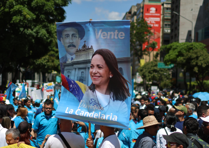 Venezolanos salen a las calles para exigir elecciones y el regreso de María Corina Machado al país