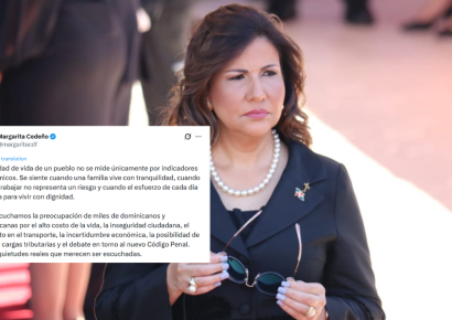 Margarita Cedeño criticó gestión y pidió escuchar demandas sociales