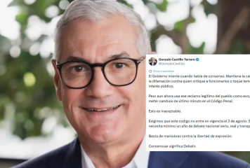 Gonzalo Castillo exigió frenar entrada en vigor del Código Penal