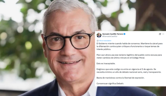 Gonzalo Castillo exigió frenar entrada en vigor del Código Penal