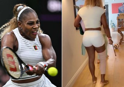 Serena Williams se retira de dobles en Wimbledon por lesión de rodilla
