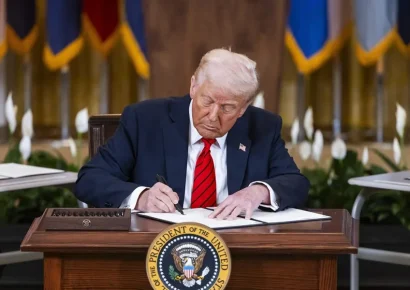 Trump ordenó reformar columnas del pórtico norte de la Casa Blanca