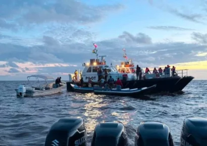 Rescatan a 67 personas tras naufragio de ferry con 133 viajeros en Guyana; entre los sobrevivientes hay 15 niños