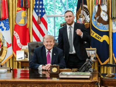 Trump recibe a Justin Gaethje en el Despacho Oval tras victoria en la UFC