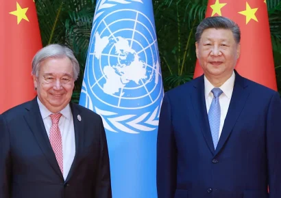 Guterres y Xi analizan el futuro de la inteligencia artificial y los principales conflictos internacionales