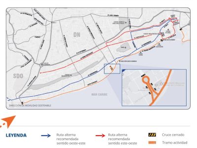 Anuncian restricciones viales en el Malecón por celebración de los Juegos Centroamericanos y del Caribe 2026