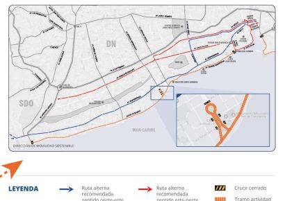 Anuncian restricciones viales en el Malecón por celebración de los Juegos Centroamericanos y del Caribe 2026