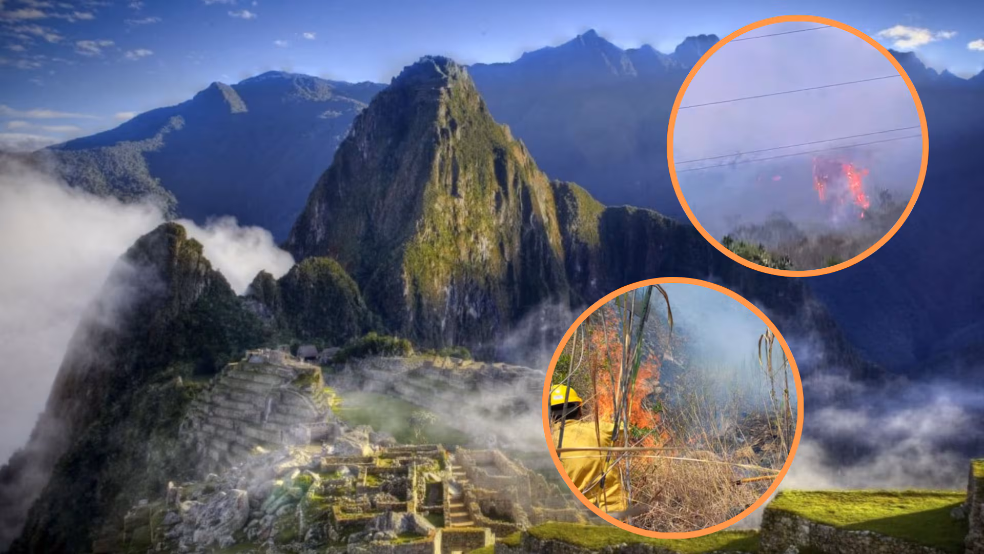 Perú suspende el servicio de trenes a Machu Picchu por incendio forestal