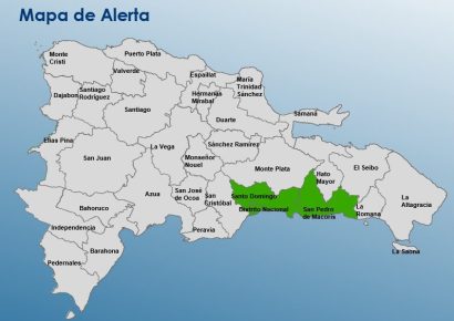 COE emite alerta verde por lluvias en Gran Santo Domingo y SPM