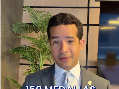 Omar Fernández felicita atletas y anuncia proyecto de ley para inversión deportiva