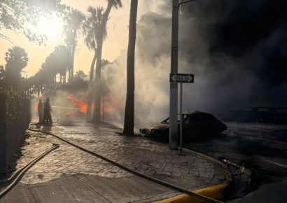 Explosión de camión tanquero provoca incendio en el malecón de Santo Domingo