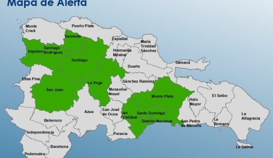COE activa alerta verde en 10 provincias y el Distrito Nacional por posibles inundaciones