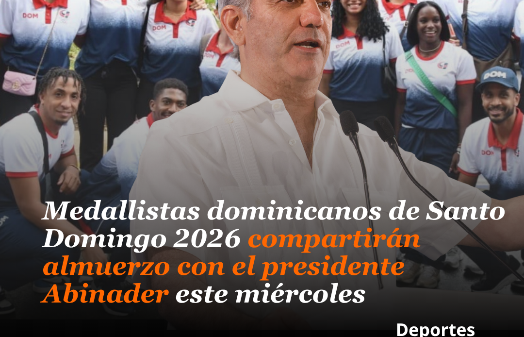 Medallistas dominicanos de Santo Domingo 2026 compartirán almuerzo con el presidente Abinader este miércoles