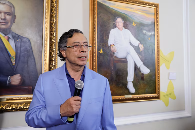 Petro devela su retrato oficial en la Casa de Nariño antes de concluir su mandato