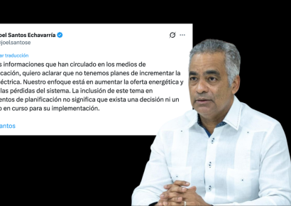 Joel Santos aclara que no habrá alza en tarifa eléctrica