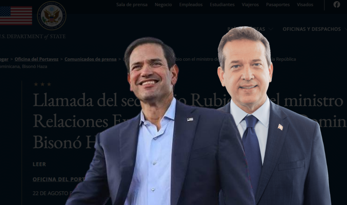 Rubio felicita a Bisonó y refuerza alianza RD–EE.UU.