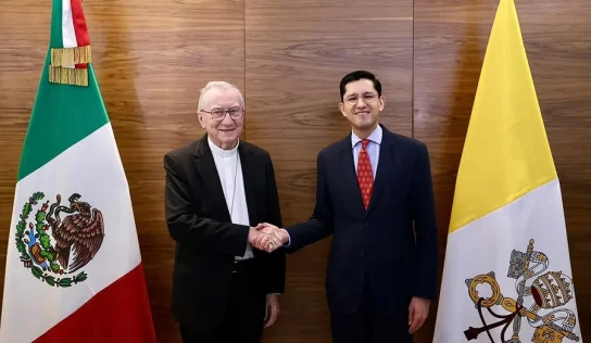 Cancillería mexicana recibe al secretario de Estado del Vaticano para fortalecer la agenda bilateral
