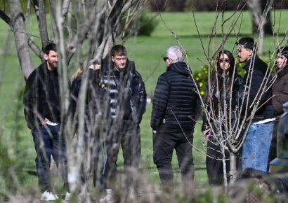 Lionel Messi despide a su padre Jorge en Rosario