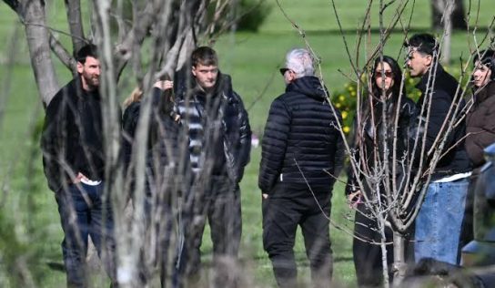 Lionel Messi despide a su padre Jorge en Rosario