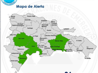 COE eleva alerta verde en seis provincias por vaguada