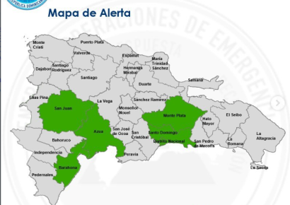 COE eleva alerta verde en seis provincias por vaguada