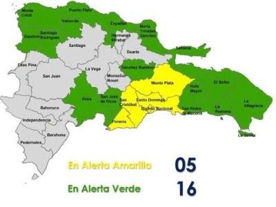COE mantiene 21 provincias en alerta por lluvias, inundaciones y fuertes ráfagas de viento