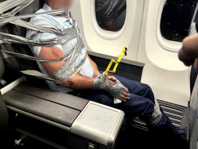 Pasajero violento obliga aterrizaje de emergencia en Baltimore