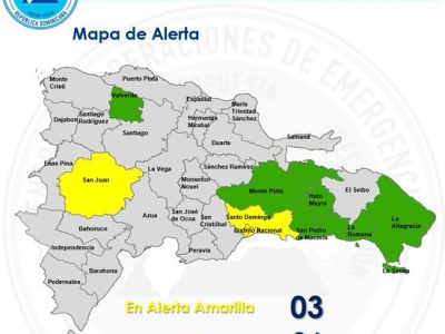 COE coloca nueve provincias en alerta por vaguada