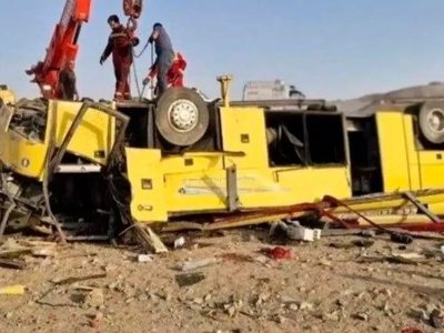 Once muertos y 24 heridos tras volcar un autobús en el oeste de Irán