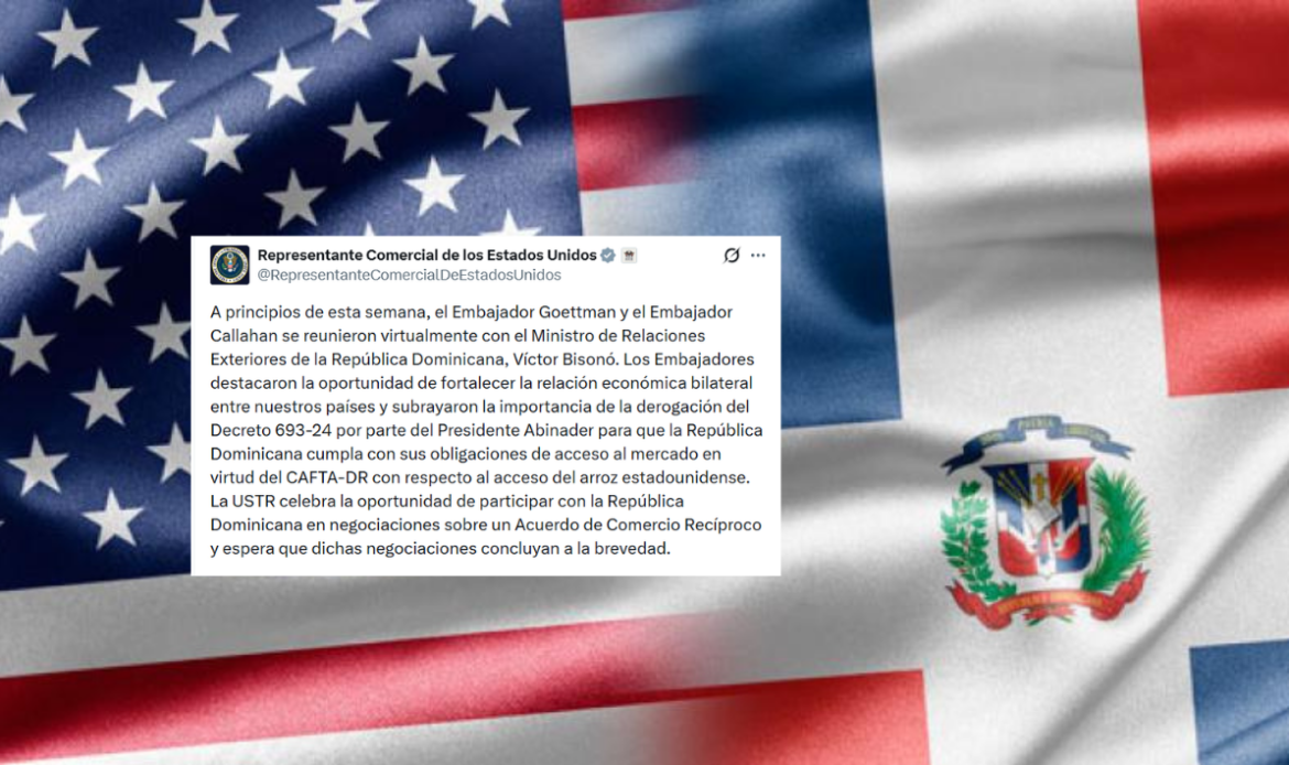 EE.UU. pide a Abinader derogar decreto sobre arroz para cumplir CAFTA-DR