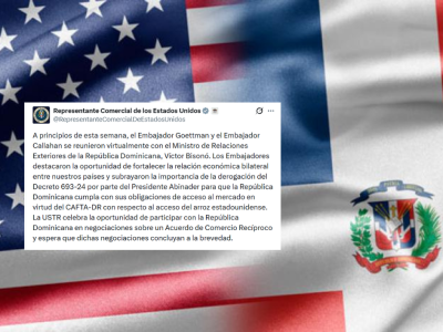 EE.UU. pide a Abinader derogar decreto sobre arroz para cumplir CAFTA-DR