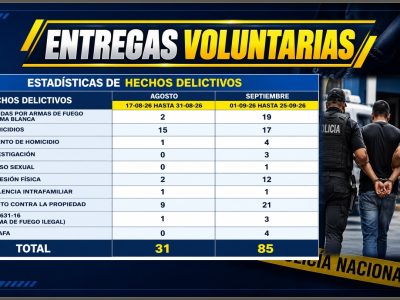 PN registra 116 entregas voluntarias en 40 días