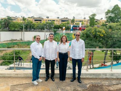 Popular y ADN supervisan los avances del remozamiento del parque José Núñez de Cáceres
