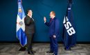 Ministro de Hacienda y Economía, Magín Díaz, juramenta a Víctor Livio Cedeño como nuevo superintendente de Bancos