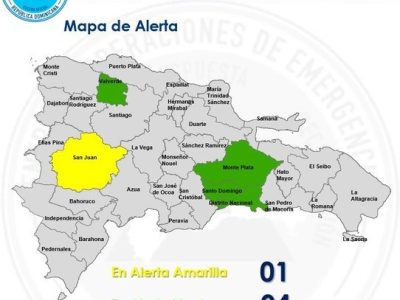 COE mantiene cinco provincias en alerta por vaguada
