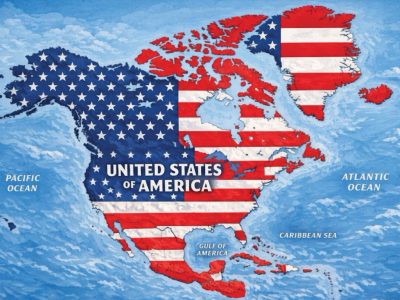 Trump publica mapa con bandera de EE.UU. sobre México, Canadá y el Caribe