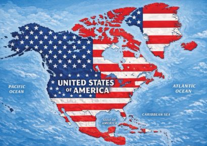 Trump publica mapa con bandera de EE.UU. sobre México, Canadá y el Caribe