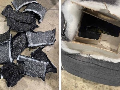 DNCD decomisa 11 paquetes de presunta marihuana en el AILA