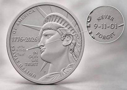 EE. UU. lanza moneda conmemorativa por los 25 años del 11-S